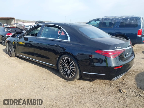 2024 Mercedes-Benz S 580e with VIN W1K6G6KB2RA261358, listed as a IAAI auction lot 41921261 with 10,845 mi miles and . Bid and sale history available at DreamBid. Image 3.