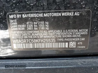 2019 BMW 3 Series 330i xDrive with VIN WBA5R7C58KFH25535, listed as a IAAI auction lot 41232856 with 85,401 mi miles. Bid and sale history available at carsss.com. Image 9.