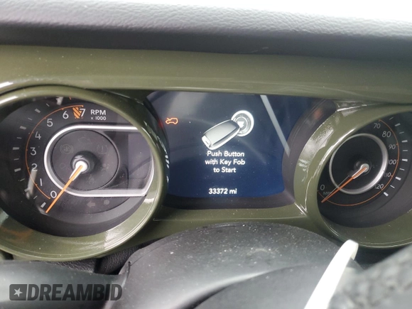 2021 Jeep Wrangler Unlimited Willys with VIN 1C4HJXDG2MW563201, listed as a Copart auction lot 50156305 with 33,372 mi miles and Salvage title. Bid and sale history available at DreamBid. Image 9.