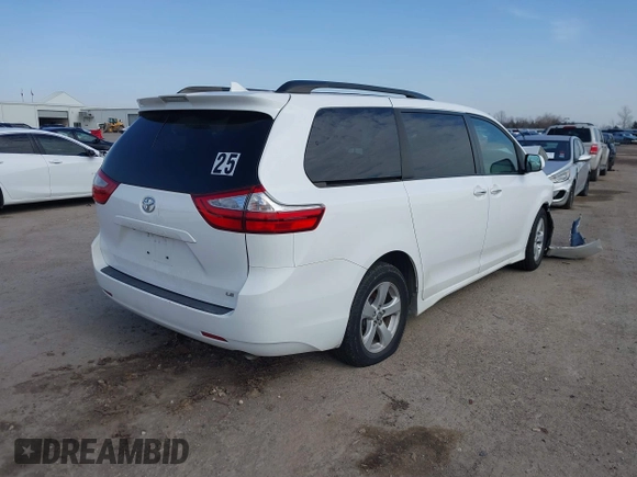 2019 Toyota Sienna LE Auto Access Seat with VIN 5TDKZ3DC4KS968185, listed as a IAAI auction lot 41576704 with 66,260 mi miles and . Bid and sale history available at DreamBid. Image 4.