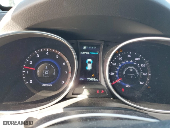 2015 Hyundai Santa Fe Sport with VIN 5XYZW4LA1FG245989, listed as a Copart auction lot 45846315 with 75,078 mi miles and Salvage Title. Bid and sale history available at carsss.com. Image 9.