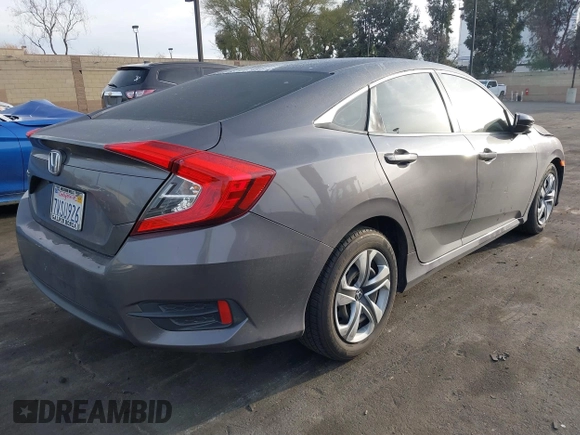 2017 Honda Civic Sedan LX with VIN 19XFC2F59HE204377, listed as a IAAI auction lot 41706604 with 160,114 mi miles. Bid and sale history available at carsss.com. Image 4.