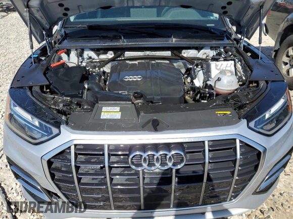 2021 Audi Q5 Premium Plus with VIN WA1BAAFY6M2004339, listed as a Copart auction lot 58202305 with 82,446 mi miles and Salvage title. Bid and sale history available at DreamBid. Image 11.