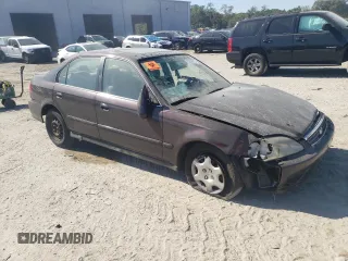 2000 Honda Civic EX with VIN 2HGEJ864XYH528956, listed as a Copart auction lot 75256173 with 206,261 mi miles and Salvage Title. Bid and sale history available at carsss.com. Image 4.