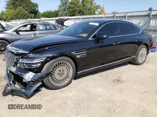 2022 Genesis G80 2.5T with VIN KMTGB4SC3NU092455, listed as a Copart auction lot 71103044 with 6,774 mi miles and Salvage Title. Bid and sale history available at carsss.com. Image 1.