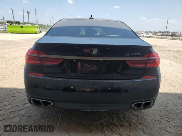 2019 BMW 7 Series M760i xDrive with VIN WBA7H6C50KG615270, listed as a Copart auction lot 59960854 with 42,172 mi miles and Salvage title. Bid and sale history available at DreamBid. Image 6.