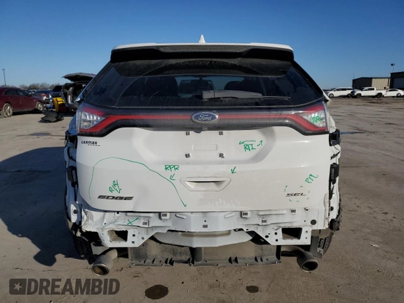 2017 Ford Edge SEL with VIN 2FMPK3J80HBB11104, listed as a Copart auction lot 48700535 with 98,502 mi miles and Salvage Title. Bid and sale history available at carsss.com. Image 6.