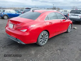 2018 Mercedes-Benz CLA with VIN WDDSJ4GB7JN595119, listed as a IAAI auction lot 41782982 with 105,071 mi miles. Bid and sale history available at carsss.com. Image 4.
