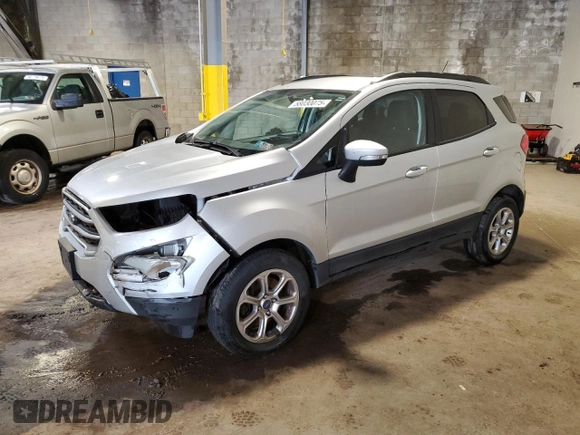 2021 Ford EcoSport SE with VIN MAJ6S3GL0MC402777, listed as a Copart auction lot 58030075 with 33,496 mi miles and Salvage title. Bid and sale history available at DreamBid. Image 1.