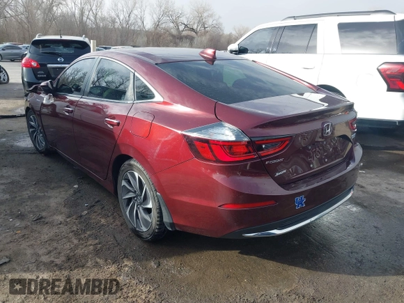 2019 Honda Insight Touring with VIN 19XZE4F95KE020308, listed as a IAAI auction lot 41814069 with 62,680 mi miles and . Bid and sale history available at carsss.com. Image 3.