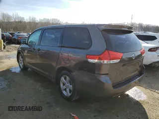 2012 Toyota Sienna with VIN 5TDZK3DC9CS205163, listed as a Copart auction lot 88674625 with 159,635 mi miles and Salvage title. Bid and sale history available at DreamBid. Image 2.