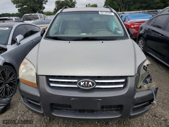 2008 Kia Sportage LX with VIN KNDJF724087500657, listed as a Copart auction lot 65118744 with 138,582 mi miles and Salvage Title. Bid and sale history available at carsss.com. Image 5.