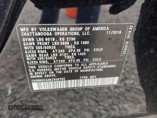 2019 Volkswagen Atlas SEL R-Line с VIN 1V2RR2CA0KC520762, выставлен на аукционе Copart как лот 56938535 с пробегом 44 780 миль миль и Списание • Salvage title. История ставок и продаж доступна на DreamBid. Изображение 13.