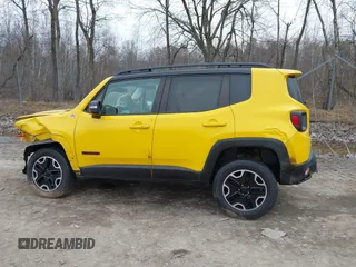 2016 Jeep Renegade Trailhawk with VIN ZACCJBCT2GPC79676, listed as a IAAI auction lot 41941450 with 107,519 mi miles and . Bid and sale history available at carsss.com. Image 13.