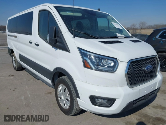 2023 Ford Transit Passenger XL with VIN 1FBAX2YG7PKA45159, listed as a IAAI auction lot 41702053 with 41,826 mi miles and . Bid and sale history available at DreamBid. Image 1.