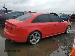 2013 Audi S4 Premium Plus with VIN WAUDGAFL0DA076190, listed as a Copart auction lot 80737894 with 107,369 mi miles and Salvage Title. Bid and sale history available at carsss.com. Image 3.