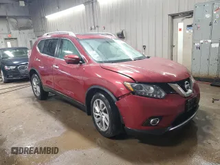 2015 Nissan Rogue SL with VIN 5N1AT2MV0FC762972, listed as a Copart auction lot 50247375 with 142,495 mi miles and Salvage Title. Bid and sale history available at DreamBid. Image 4.