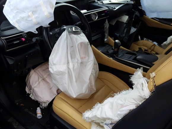 2015 Lexus RC 350 with VIN JTHSE5BC5F5005266, listed as a Copart auction lot 55027334 with 0 mi miles and Salvage Title. Bid and sale history available at carsss.com. Image 5.