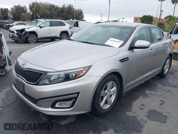 2015 Kia Optima LX with VIN KNAGM4A78F5584534, listed as a IAAI auction lot 42182927 with 63,225 mi miles and . Bid and sale history available at carsss.com. Image 17.