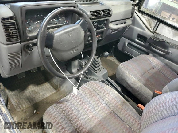 1998 Jeep Wrangler SE with VIN 1J4FY29P4WP792159, listed as a Copart auction lot 73400054 with 0 mi miles and Salvage Title. Bid and sale history available at carsss.com. Image 8.
