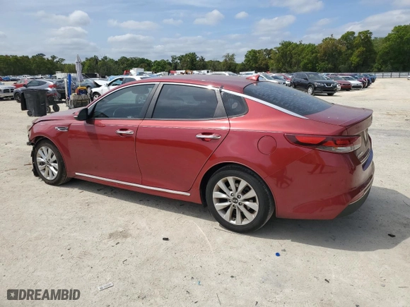 2018 Kia Optima S with VIN 5XXGT4L34JG187410, listed as a Copart auction lot 50208465 with 145,632 mi miles and Salvage Title. Bid and sale history available at carsss.com. Image 2.