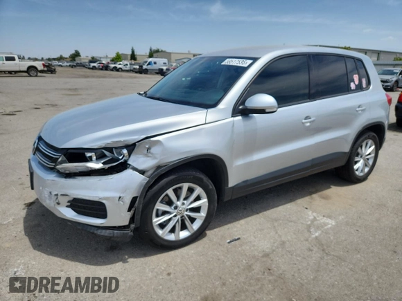 2014 Volkswagen Tiguan SE with VIN WVGAV3AX3EW590861, listed as a Copart auction lot 58517535 with 68,481 mi miles and Salvage title. Bid and sale history available at DreamBid. Image 1.