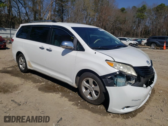 2014 Toyota Sienna L with VIN 5TDZK3DC2ES500950, listed as a Copart auction lot 48524035 with 194,957 mi miles and Salvage Title. Bid and sale history available at carsss.com. Image 4.