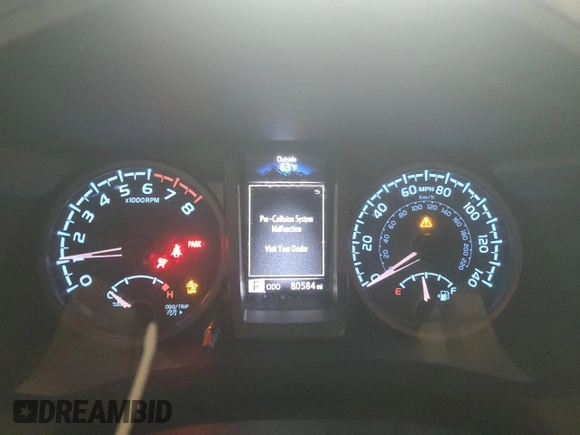 2021 Toyota Tacoma SR with VIN 5TFCZ5AN1MX282270, listed as a Copart auction lot 58480775 with 80,584 mi miles and Salvage title. Bid and sale history available at DreamBid. Image 9.