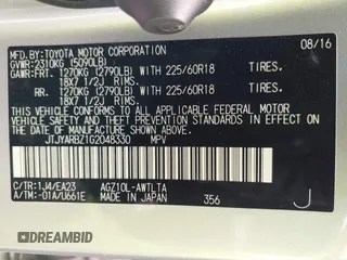 2016 Lexus NX 200t with VIN JTJYARBZ1G2048330, listed as a IAAI auction lot 41762153 with 93,374 mi miles. Bid and sale history available at carsss.com. Image 9.