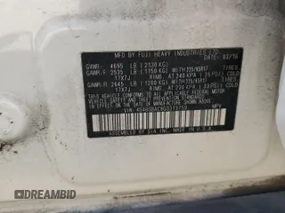 2016 Subaru Outback 2.5i with VIN 4S4BSBAC8G3313759, listed as a Copart auction lot 45385955 with 180,072 mi miles and Salvage title. Bid and sale history available at DreamBid. Image 13.