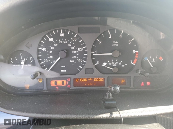 2001 BMW 3 Series 325i with VIN WBAAV33451FU97905, listed as a Copart auction lot 44808975 with 121,506 mi miles and Salvage Title. Bid and sale history available at carsss.com. Image 9.