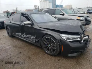 2018 BMW 7 Series M760i xDrive with VIN WBA7H6C5XJG614982, listed as a Copart auction lot 67186313 with 0 mi miles. Bid and sale history available at carsss.com. Image 4.