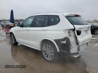 2017 BMW X3 xDrive35i with VIN 5UXWX7C38H0U44063, listed as a Copart auction lot 44501435 with 78,302 mi miles and Salvage Title. Bid and sale history available at DreamBid. Image 2.