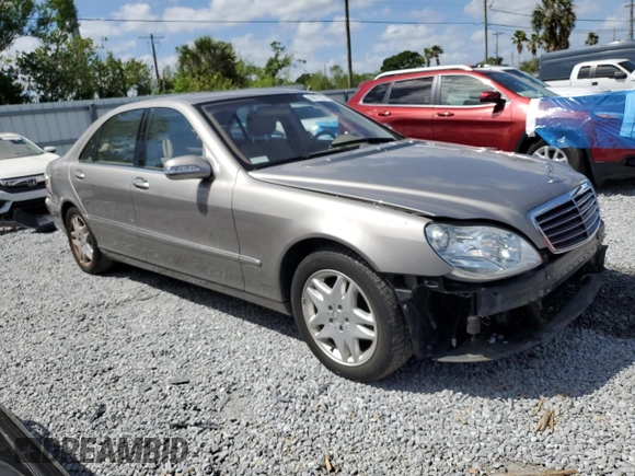 2003 Mercedes-Benz S 430 z VIN WDBNG70J93A351831, wystawiony jako Copart lot #52706965 z przebiegiem Nie podano mil oraz Nie do naprawy • Non repairable. Historia ofert i sprzedaży dostępna na DreamBid. Obrazek 4.
