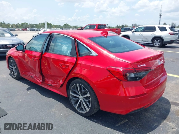 2023 Honda Civic Touring with VIN 2HGFE1F94PH323451, listed as a IAAI auction lot 42383422 with 6,120 mi miles and . Bid and sale history available at DreamBid. Image 3.