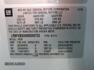2017 Buick Envision Essence with VIN LRBFXBSA8HD089732, listed as a Copart auction lot 49162285 with 144,584 mi miles and Salvage Title. Bid and sale history available at DreamBid. Image 14.