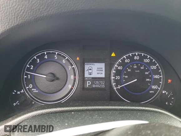 2015 Infiniti Q40 with VIN JN1CV6AR3FM521846, listed as a Copart auction lot 79340044 with 126,702 mi miles and Salvage Title. Bid and sale history available at carsss.com. Image 9.