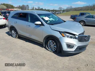 2018 Kia Sorento LX with VIN 5XYPG4A36JG420268, listed as a IAAI auction lot 41807169 with 99,272 mi miles. Bid and sale history available at carsss.com. Image 1.