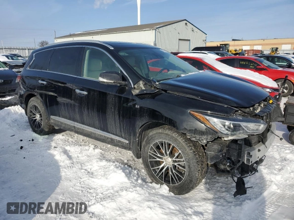2020 Infiniti QX60 Luxe with VIN 5N1DL0MM3LC528958, listed as a Copart auction lot 43874275 with 26,388 mi miles and Salvage title. Bid and sale history available at DreamBid. Image 4.