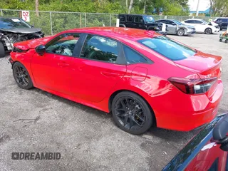 2025 Honda Civic Sport with VIN 2HGFE2F53SH511163, listed as a IAAI auction lot 41886456 with 11,696 mi miles and . Bid and sale history available at carsss.com. Image 3.