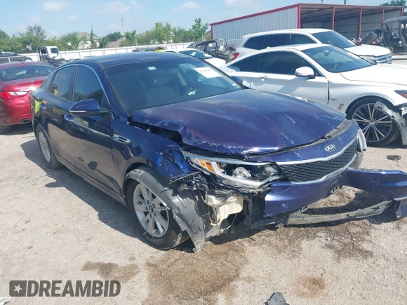 2016 Kia Optima LX with VIN 5XXGT4L35GG093240, listed as a IAAI auction lot 42380407 with 165,891 mi miles and . Bid and sale history available at DreamBid. Image 1.