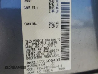 2018 Nissan LEAF SL with VIN 1N4AZ1CP7JC306403, listed as a Copart auction lot 65481895 with 98,724 mi miles and Clean title. Bid and sale history available at DreamBid. Image 12.