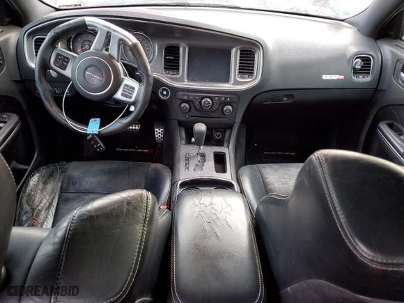 2012 Dodge Charger SRT8 with VIN 2C3CDXEJ6CH185686, listed as a Copart auction lot 41735455 with 185,073 mi miles and Salvage Title. Bid and sale history available at carsss.com. Image 8.