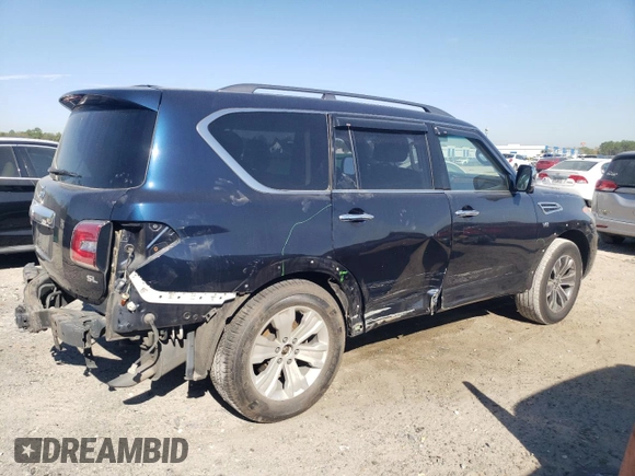 2017 Nissan Armada SV with VIN JN8AY2ND3H9002700, listed as a Copart auction lot 49588585 with 113,852 mi miles and Salvage Title. Bid and sale history available at carsss.com. Image 3.