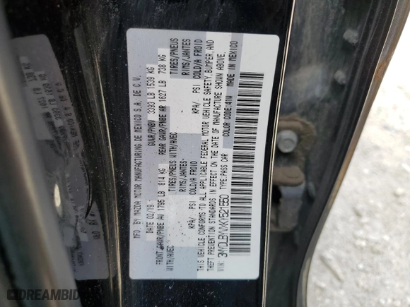 2019 Toyota Yaris Sedan L with VIN 3MYDLBYVXKY521550, listed as a Copart auction lot 61929254 with 47,974 mi miles and Salvage Title. Bid and sale history available at carsss.com. Image 14.