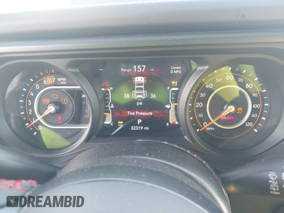 2024 Jeep Wrangler Rubicon with VIN 1C4PJXFG0RW271322, listed as a IAAI auction lot 42736647 with 32,319 mi miles and . Bid and sale history available at DreamBid. Image 7.