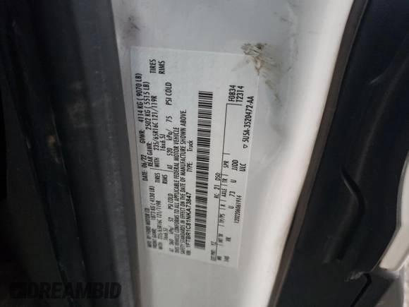 2022 Ford Transit Cargo with VIN 1FTBR1C81NKA73847, listed as a Copart auction lot 82311624 with 81,869 mi miles and Salvage title. Bid and sale history available at DreamBid. Image 12.