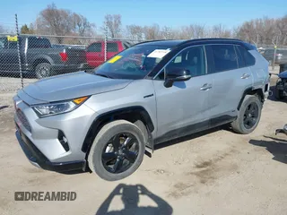 2021 Toyota RAV4 Hybrid XSE with VIN 2T3E6RFV3MW006825, listed as a IAAI auction lot 41787718 with 45,979 mi miles. Bid and sale history available at carsss.com. Image 2.
