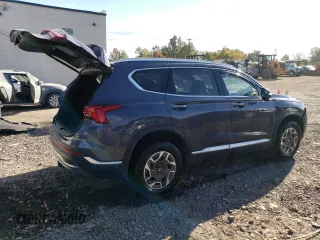 2022 Hyundai Santa Fe Hybrid Blue with VIN KM8S2DA12NU039833, listed as a Copart auction lot 75551724 with 27,750 mi miles and Salvage Title. Bid and sale history available at carsss.com. Image 3.