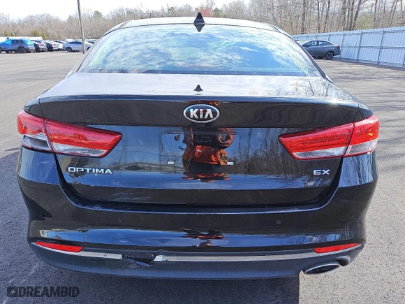2018 Kia Optima EX with VIN 5XXGU4L34JG218636, listed as a Copart auction lot 46659785 with 161,150 mi miles and Clean Title. Bid and sale history available at carsss.com. Image 6.